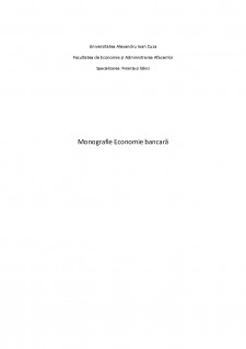 Monografie economie bancară - Pagina 1