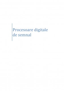 Procesoare digitale de semnal - Pagina 1