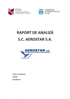 Raport de analiza SC Aerostar SA - managament financiar - Pagina 1