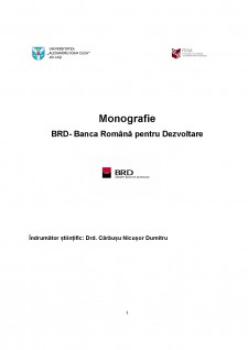 Monografie BRD- Banca Română pentru Dezvoltare - Pagina 1