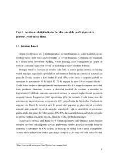Analiza evoluției indicatorilor din contul de profit și pierdere al Băncii Credit Suisse din Elveția - Pagina 3
