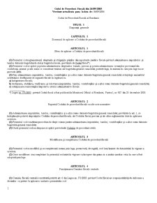 Codul de Procedură Fiscală al României - Pagina 1