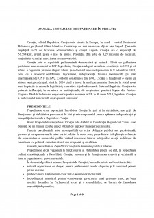 Analiza sistemului de guvernare în Croația - Pagina 1
