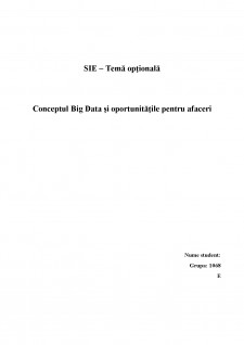 Conceptul Big Data și oportunitățile pentru afaceri - Pagina 1