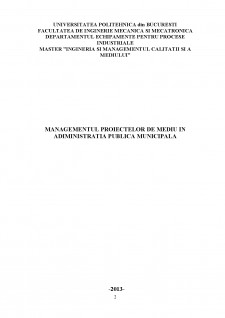 Managementul proiectelor de mediu în admiministrația publică municipală - Pagina 2
