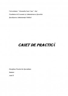 Caiet de practică administrație publică - Pagina 1