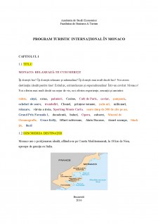 Program turistic internațional în Monaco - Pagina 2