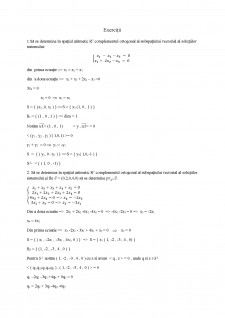 Subspațiul ortogonal - Proiecția ortogonală pe un subspațiu - Exemple și exerciții - Pagina 4