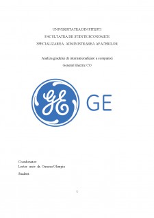 General Electric - Analiza gradului internaționalizării - Pagina 1