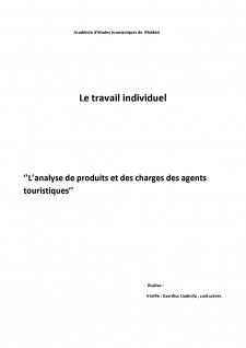 Le analyse de produits et des charges des agents touristiques - Pagina 1