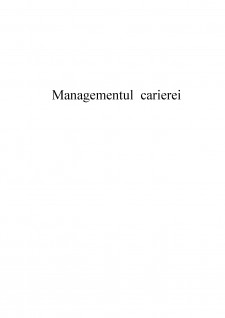 Managementul carierei - Pagina 1