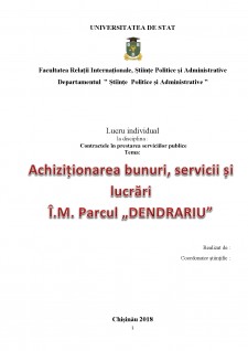 Achiziționarea bunuri, servicii și lucrări I.M. Parcul Dendrariu - Pagina 1