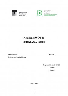Analiza SWOT la Sergiana Group - Pagina 1