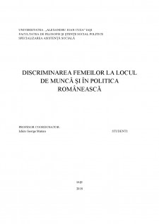 Discriminarea femeilor la locul de muncă și în politica europeană - Pagina 1