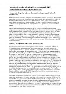 Instanțele naționale și aplicarea dreptului UE - Procedura trimiterilor preliminare - Pagina 1