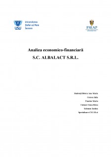 Analiza economico-financiară S.C. Albalact S.R.L. - Pagina 1