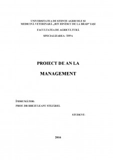 Proiect managerial de îmbunătățire a rezultatelor tehnico- economice de ansamblu la SC Mad SRL - Pagina 1