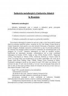 Industria metalurgică și industria chimică în România - Pagina 1