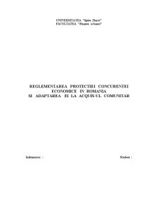 Reglementarea protecției concurenței economice în România - Pagina 3