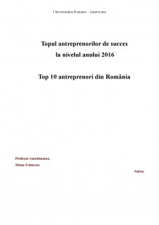 Top 10 antreprenori de succes din România - Pagina 1