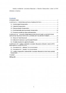 Analiza rezultatelor economico-financiare a firmelor farmaceutice cotate la BVB - Biofarm și Zentiva - Pagina 1