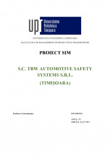 S.C. TRW Automotive Safety Systems s.R.L. - Pagina 1