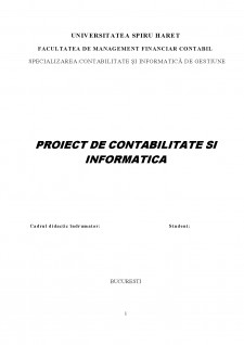 Monografia contabilă - Societatea Utilaj Transport S.A Călărași - Pagina 1