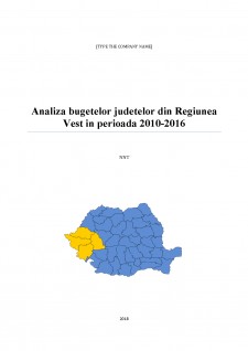 Analiza bugetelor județelor din Regiunea Vest în perioada 2010-2016 - Pagina 1