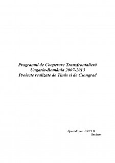 Programul de Cooperare Transfrontalieră Ungaria-România 2007-2013 - Pagina 1