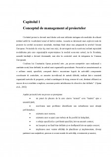 Managementul proiectelor - Pagina 1