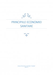 Principiile economiei sanitare - Pagina 1