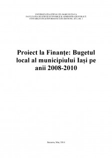 Analiza bugetului local al municipiului Iași pe anii 2008-2010 - Pagina 1