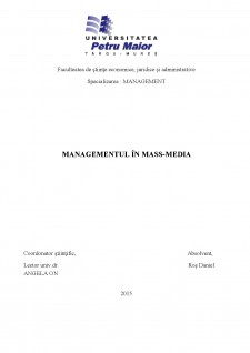 Managementul în mass-media - Pagina 1