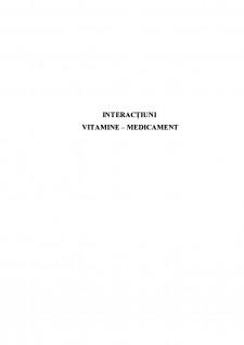 Interacțiuni vitamine - medicament - Pagina 1