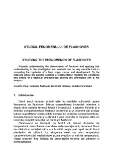 Studiul fenomenului de flashover - Pagina 1