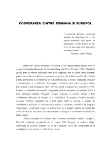Cooperarea dintre România și Europol - Pagina 1