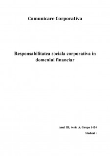 Responsabilitatea socială corporativă în domeniul financiar - Pagina 1