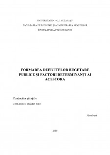 Formarea deficitelor bugetare publice și factori determinanți ai acestora - Pagina 2