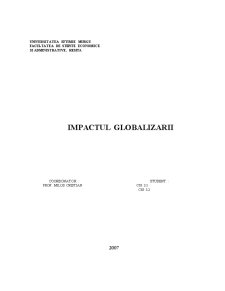 Impactul globalizării - Pagina 1