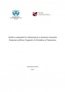 Analiza comparativă a dimensiunii și structurii resurselor financiare publice (bugetare) în România și Danemarca - Pagina 1