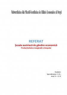 Școala austriacă de gândire economică - Pagina 1