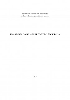 Finanțarea imobiliară rezidențială din Italia - Pagina 1