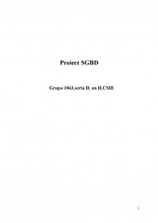 Proiect SGBD - Pagina 1