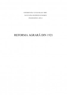Reforma agrară din 1921 - Pagina 1