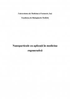 Nanoparticule cu aplicații în medicina regenerativă - Pagina 1