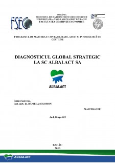 Diagnosticul global strategic la SC Albalact SA - Pagina 1