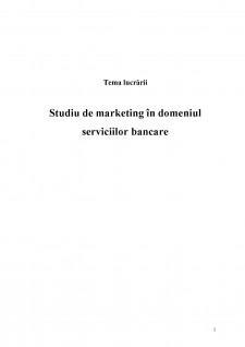 Studiu de marketing în domeniul serviciilor bancare - Pagina 2