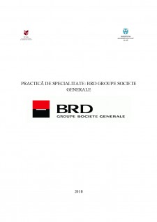Practică de specialitate - BRD Groupe Societe Generale - Pagina 1