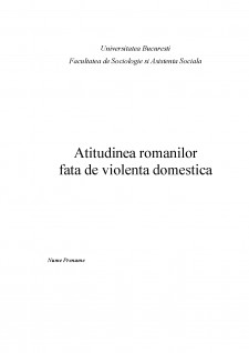 Atitudinea românilor față de violența domestică - Pagina 1