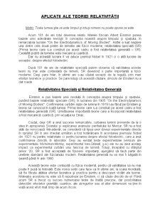 Aplicații ale teoriei relativității - GPS - Pagina 1
